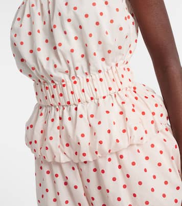Aurelia polka-dot linen top | Posse