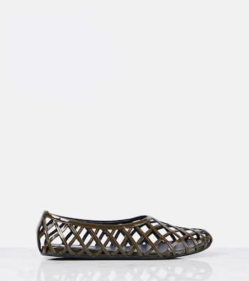 Cage leather ballet flats | Alaïa