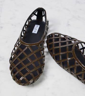 Cage leather ballet flats | Alaïa