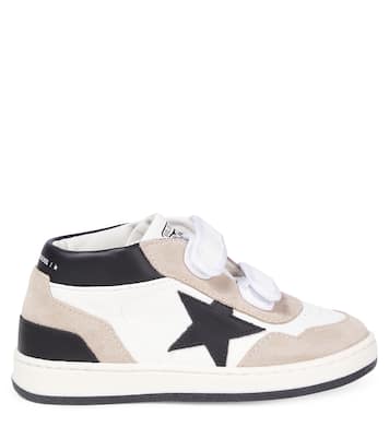 June suede and leather high-top sneakers | Golden Goose Kids
