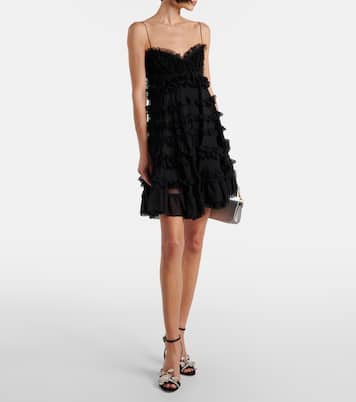 Sandales Ladycrush 100 en satin à ornements | Valentino Garavani