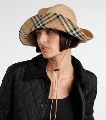 Cappello Burberry Check in gabardine | Burberry
