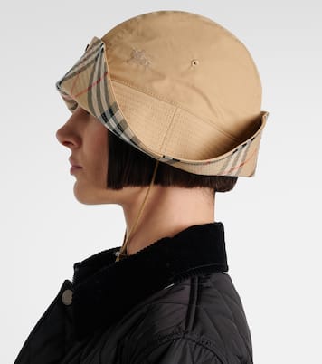 Cappello Burberry Check in gabardine | Burberry