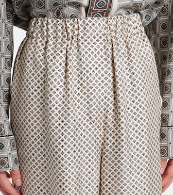 Valerio printed silk twill wide-leg pants | Loro Piana