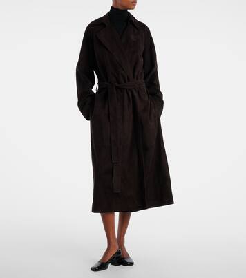 Solana suede wrap coat | The Row