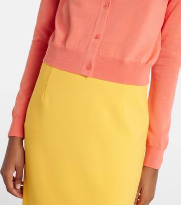 Cropped silk and cotton cardigan | Carolina Herrera