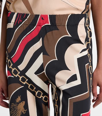 Printed jersey satin straight pants | Pucci