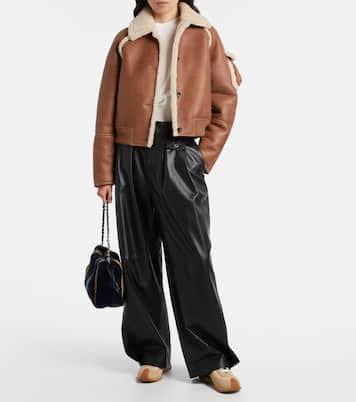 Shearling-trimmed leather blouson | Loewe