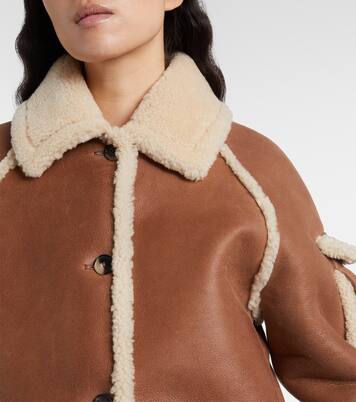 Shearling-trimmed leather blouson | Loewe