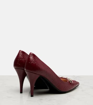 Erin GG Horsebit 85 leather pumps | Gucci