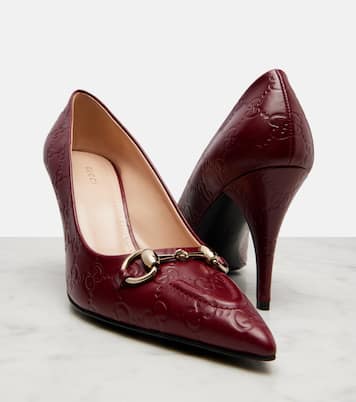 Erin GG Horsebit 85 leather pumps | Gucci