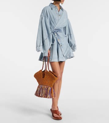 Goldentime Medium raffia tote bag | Zimmermann