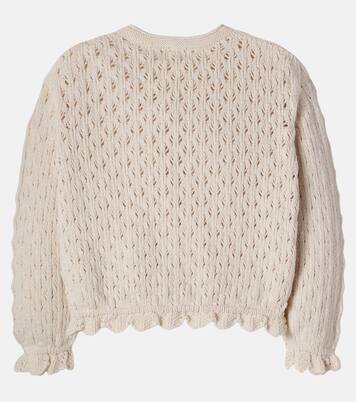 Ivy open-knit cotton cardigan | Cozmo