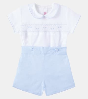 Baby Carlina embroidered top and shorts set | La Coqueta