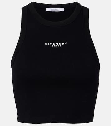 Cropped logo cotton tank top | Givenchy