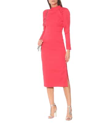 Martini textured crêpe midi dress | Rebecca Vallance