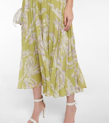 Bedrucktes Midikleid aus Georgette | Pucci