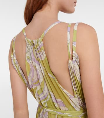 Bedrucktes Midikleid aus Georgette | Pucci