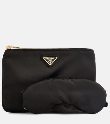 Satin eye mask and pouch set | Prada