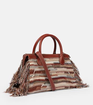 Borsa Edith Medium in cashmere e pelle | Chloé
