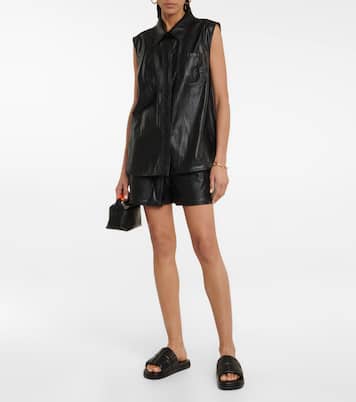 Arya faux leather top | Stand Studio