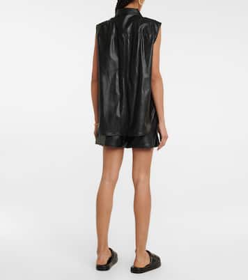Arya faux leather top | Stand Studio
