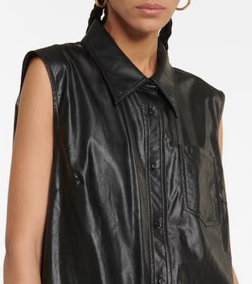 Arya faux leather top | Stand Studio