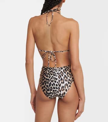 Leopard-print bikini bottoms | Ganni