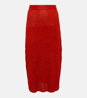Metallic knit midi skirt | Joseph
