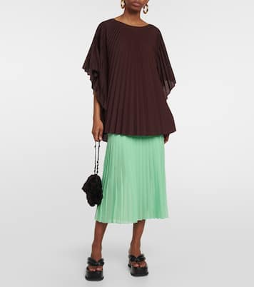 Pleated poplin midi dress | Dries Van Noten