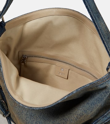 Borsa a spalla Voyou Medium in denim | Givenchy