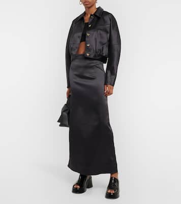 Satin maxi skirt | Ganni