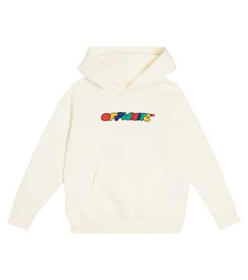 Felpa in jersey di cotone con cappuccio | Off-White Kids