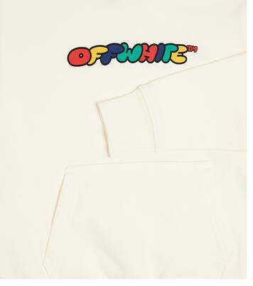 Felpa in jersey di cotone con cappuccio | Off-White Kids