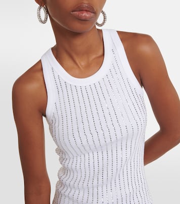 Tank top in cotone con cristalli | The Attico