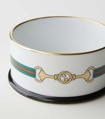 Horsebit porcelain dog bowl | Gucci