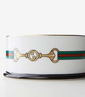 Horsebit porcelain dog bowl | Gucci