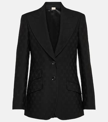 Blazer de lana con GG en jacquard | Gucci