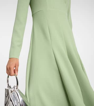 Vestido midi Oakley de crepé plisado | Emilia Wickstead