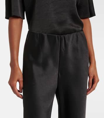 Pantaloni regular in raso a vita alta | Vince