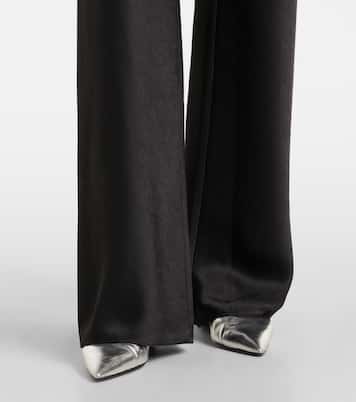 Pantaloni regular in raso a vita alta | Vince
