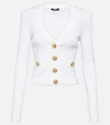 Cardigan in maglia a coste | Balmain
