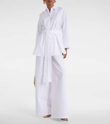 Weite High-Rise-Hose Navigli aus Baumwolle | Max Mara