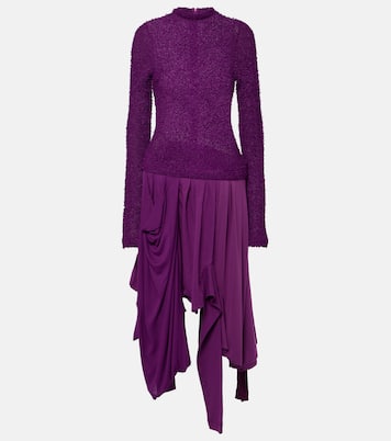Vestido midi Damage de algodón plisado | Acne Studios