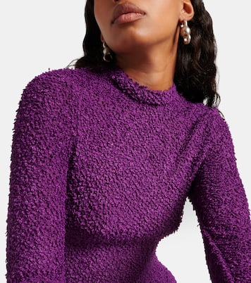 Vestido midi Damage de algodón plisado | Acne Studios