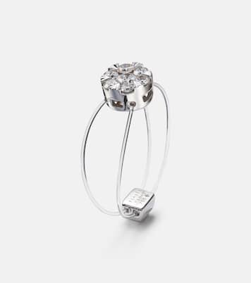 Bague Floating en or blanc 18 ct et diamant | Persée