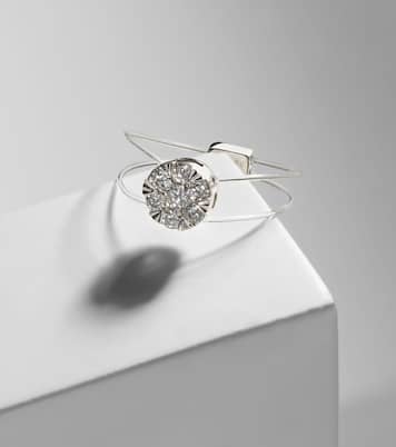 Bague Floating en or blanc 18 ct et diamant | Persée