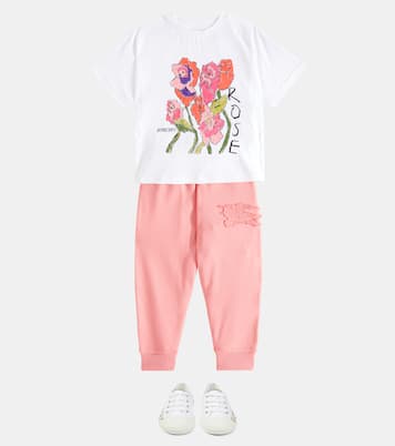 Pantalones deportivos de algodón con EKD  | Burberry Kids