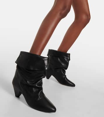 Ryska leather ankle boots in black Isabel Marant Mytheresa