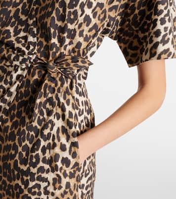 Bedrucktes Wickelkleid aus Baumwolle | Ganni